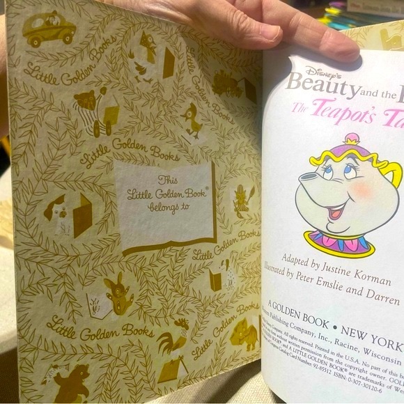 BNWT Vintage A Little Golden Book Disney Beauty and the Beast Teapot’s Tale - Picture 5 of 11